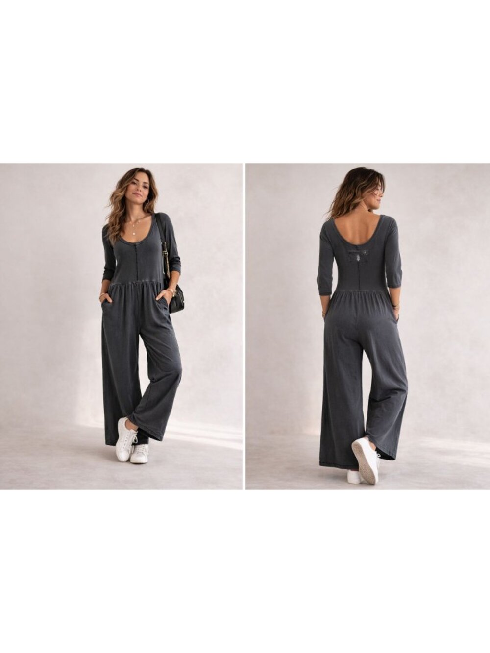 Free People FP Movement Hot shot Wide Leg Onesie Jumpsuit Size Small Athleisure